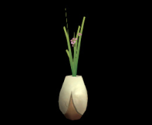 Wildstar Housing - Flower Vase (Brown, Aurin) with Pink Flowers