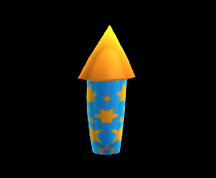 Wildstar Housing - Firework Crate Piece - Yellow Rocket
